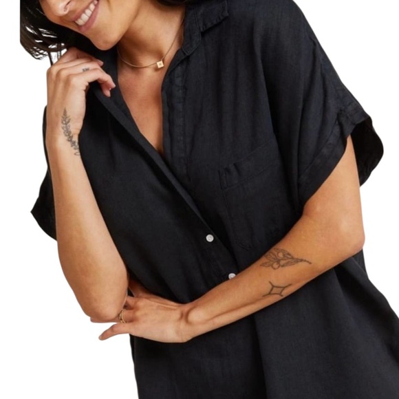 Grayson The Artist Full Length Linen Midi Dress Size 02 Black - Picture 1 of 8